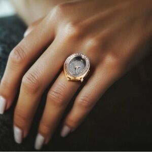 Invicta Women's Ring Watch Mini Angel Lady Gold Tone